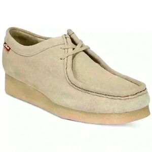 Clarks Padmora Women 9M Shoes Beige Suede Lace Up Comfort Oxford
